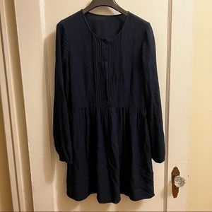Zara Trafaluc Navy blue long sleeve dress